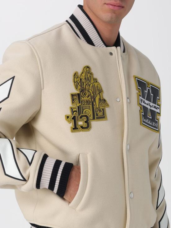 25FW 오프화이트 봄버 자켓 OMEH053F25FAB002 1784 Beige - OFF WHITE