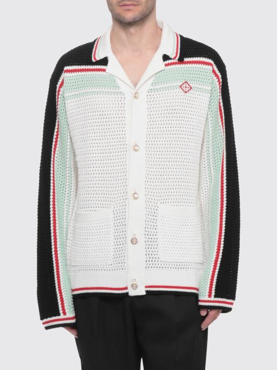 25FW 카사블랑카 긴팔 셔츠 MPF25KW998 01 White