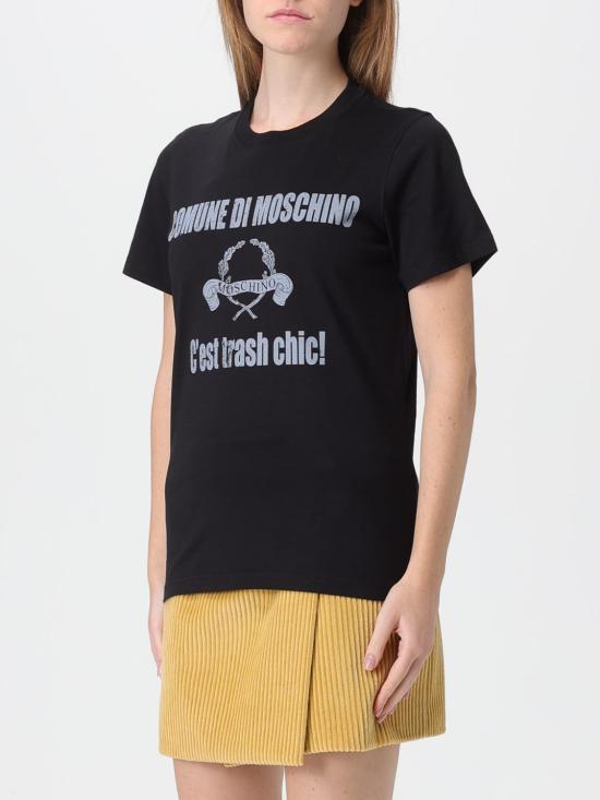 25FW 모스키노 반팔 티셔츠 07065441 1555 Black - MOSCHINO