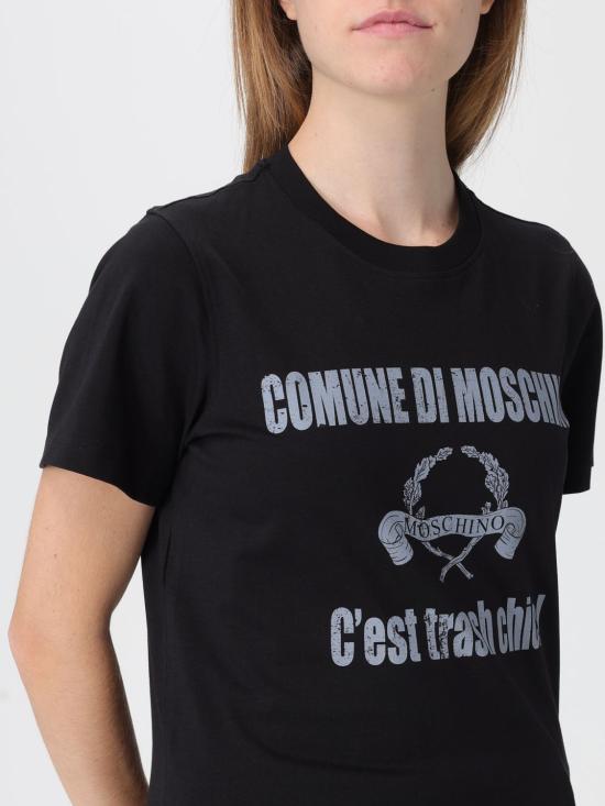 25FW 모스키노 반팔 티셔츠 07065441 1555 Black - MOSCHINO