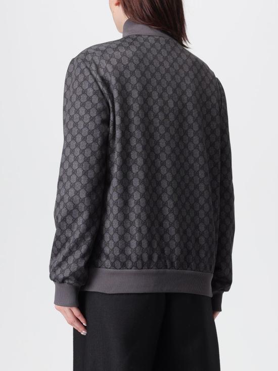 25FW 구찌 프린티드 테크니컬 저지 집 스웨트셔츠 837678XJHF0 1000 Black - GUCCI