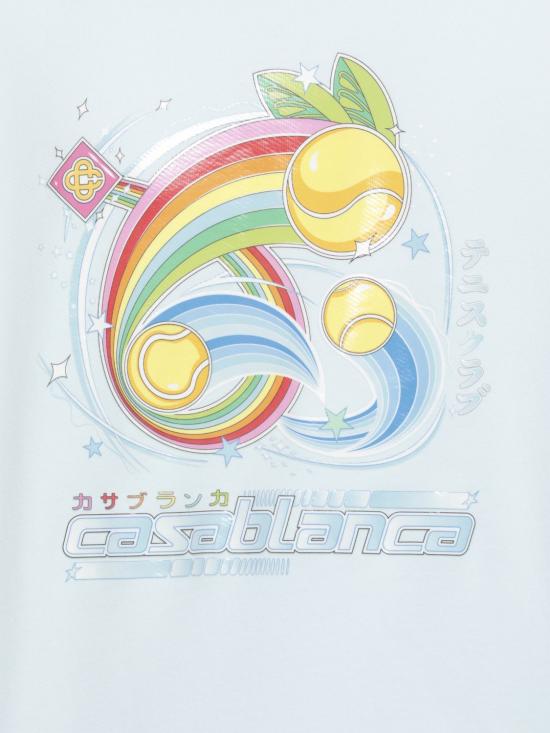 25FW 카사블랑카 긴팔 티셔츠 MAW25JTP293 01 Gnawed Blue - CASABLANCA