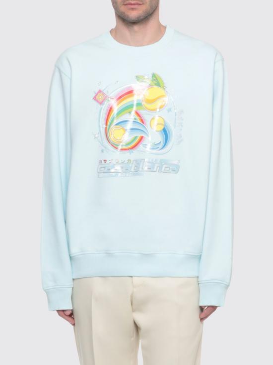 25FW 카사블랑카 긴팔 티셔츠 MAW25JTP293 01 Gnawed Blue