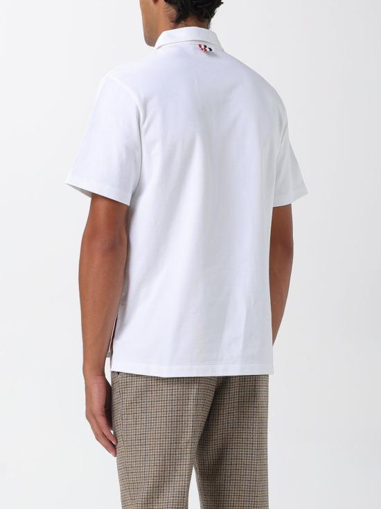25FW 톰브라운 폴로 티셔츠 MJP230EJ0235 100 White - THOM BROWNE