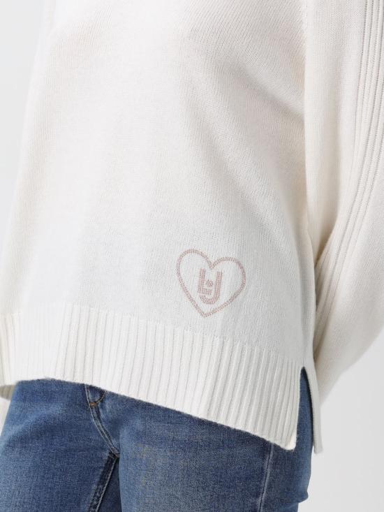 25FW 리우조 스웨터 MF5444MS76L 10701 White 1 - LIU JO