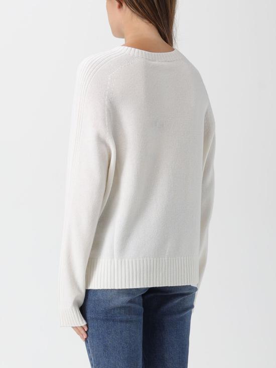 25FW 리우조 스웨터 MF5444MS76L 10701 White 1 - LIU JO