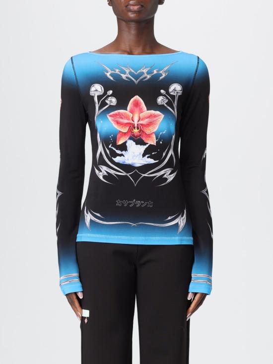 25FW 카사블랑카 긴팔 티셔츠 WAW25JTP404 01 Multicolor