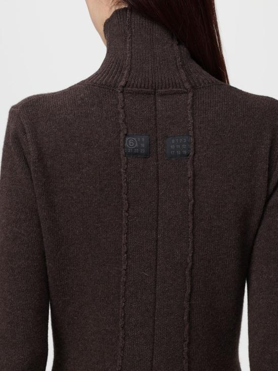 25FW MM6 메종마르지엘라 롱 원피스 S62DD0054M13187 144 Brown - MM6 MAISON MARGIELA