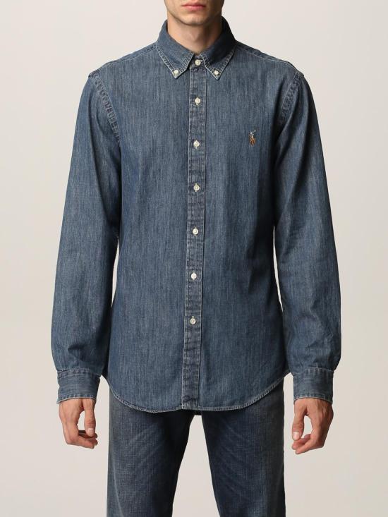 25FW 폴로 랄프로렌 클래식 플리스 후드 집업 710548539 001 Denim