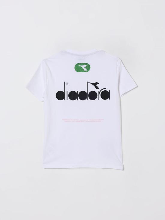 25FW [키즈] 디아도라 헤리티지 티셔츠 F5DIJGTH081 002 White - DIADORA HERITAGE