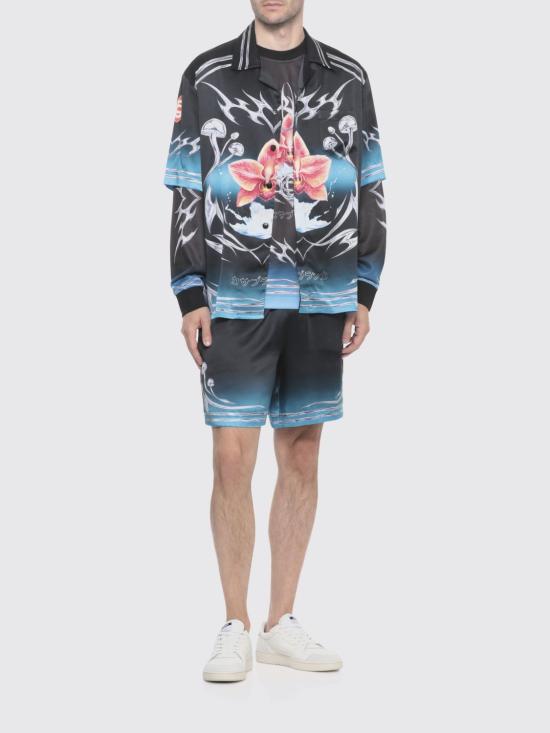 25FW 카사블랑카 반팔 티셔츠 MAW25JTP248 02 Black - CASABLANCA