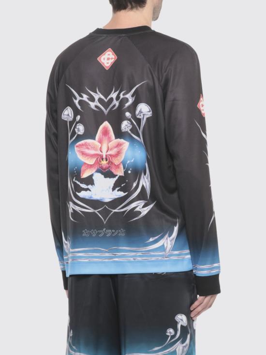 25FW 카사블랑카 반팔 티셔츠 MAW25JTP248 02 Black - CASABLANCA