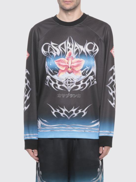 25FW 카사블랑카 반팔 티셔츠 MAW25JTP248 02 Black