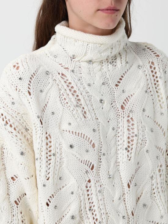 25FW 리우조 스웨터 MF5451MA37R 10701 White - LIU JO