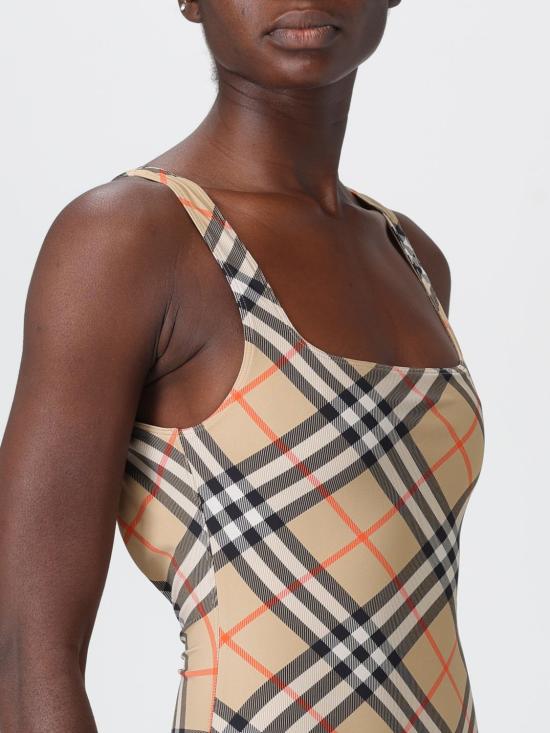 25FW 버버리 체크 스윔수트 8100758 Beige - BURBERRY