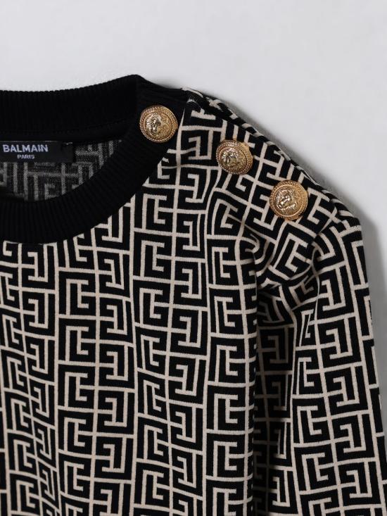 25FW [키즈] 발망 풀오버 BX4P00Z2411 106NE Cream - BALMAIN