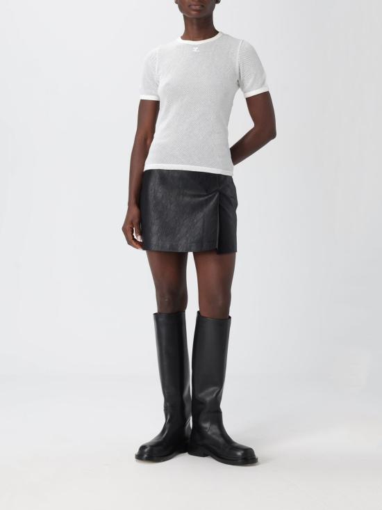 25FW 쿠레쥬 반팔 티셔츠 125JTS017JS0069 0001 White - COURREGES