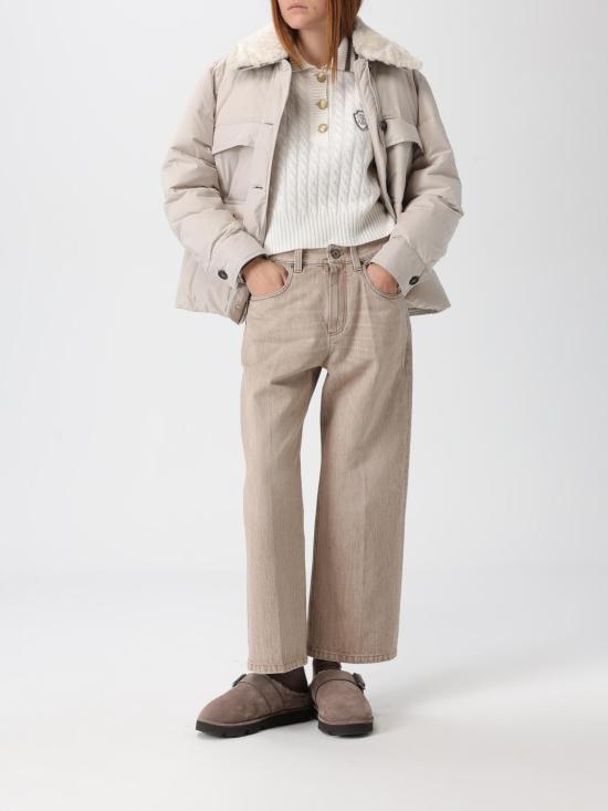 25FW 브루넬로 쿠치넬리 퍼 장식 다운 자켓 MG5017688 C7958 Grey - BRUNELLO CUCINELLI