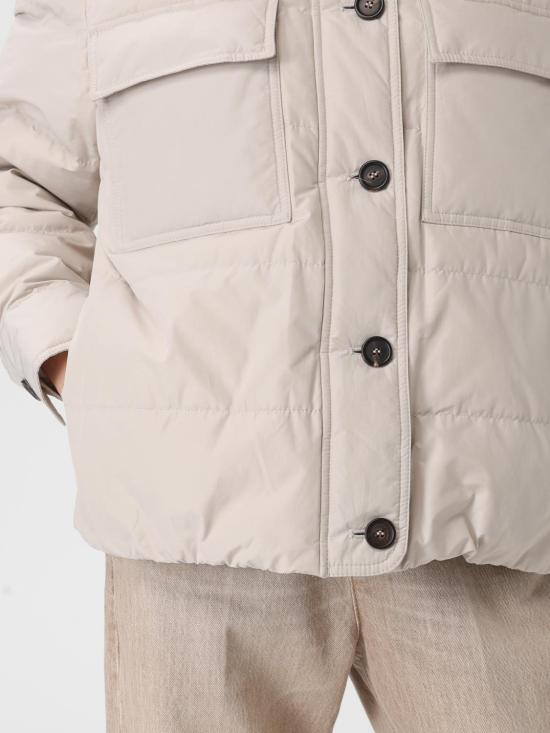 25FW 브루넬로 쿠치넬리 퍼 장식 다운 자켓 MG5017688 C7958 Grey - BRUNELLO CUCINELLI