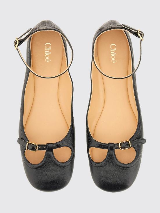 25FW 끌로에 플랫 슈즈 CH25W13XUN 001 Black - CHLOE