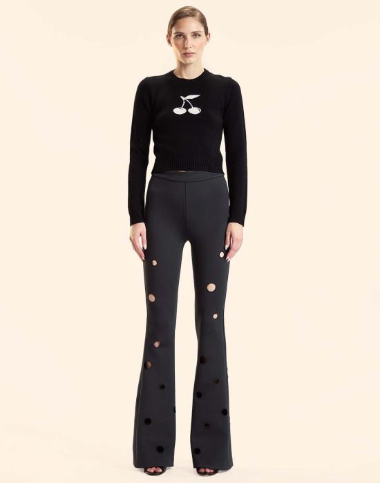  신시아 로리 스트레이트 팬츠 신시아 로울리 피카부 본디드 팬츠 블랙 - CYNTHIA ROWLEY