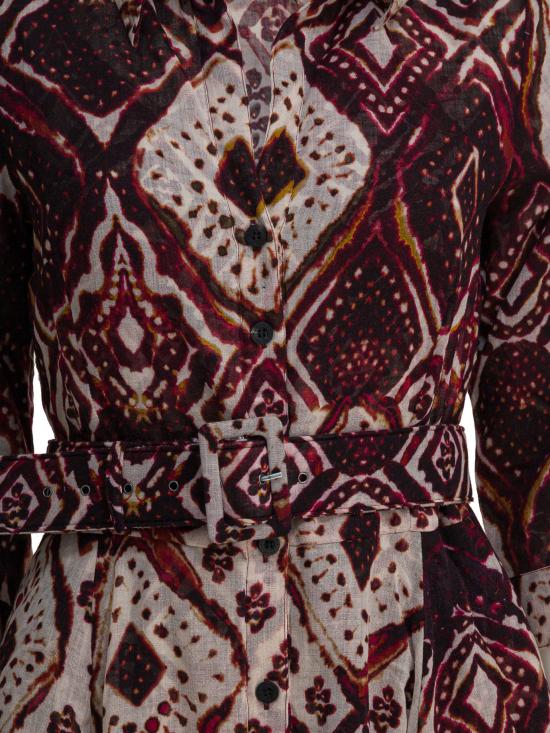 25FW 사만다 성 롱 원피스 ASTERTIE DYE MALDIVES IVORY BURGUNDY Bordeaux - SAMANTHA SUNG