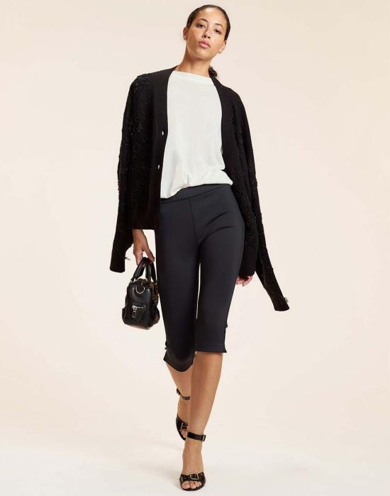  신시아 로리 크롭 팬츠 신시아 로울리 본디드 카프리 블랙