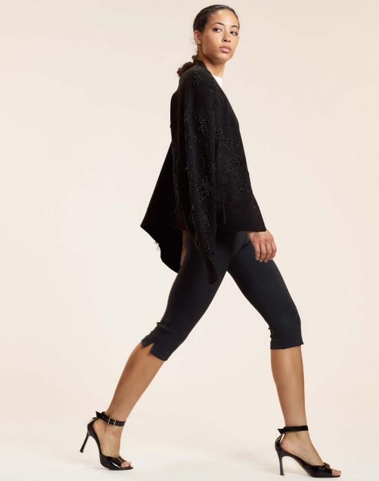  신시아 로리 크롭 팬츠 신시아 로울리 본디드 카프리 블랙 - CYNTHIA ROWLEY