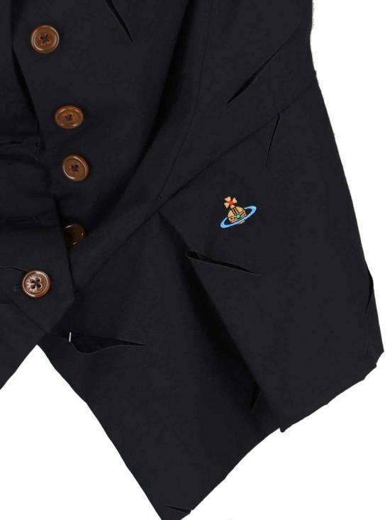 25FW 비비안웨스트우드 민소매 티셔츠 15050012 W018TN401 Black - VIVIENNE WESTWOOD