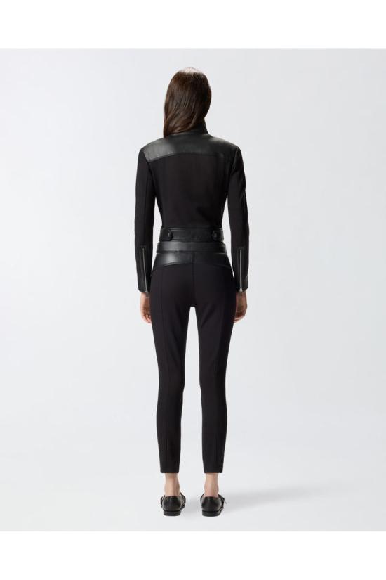 25FW 핑코 가죽 자켓 105367Y75KZ99 Black - PINKO