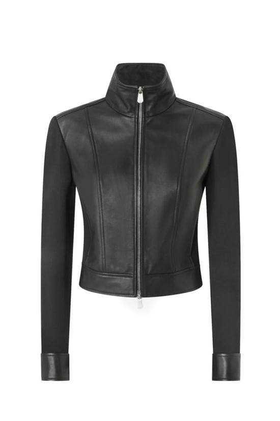 25FW 핑코 가죽 자켓 105367Y75KZ99 Black