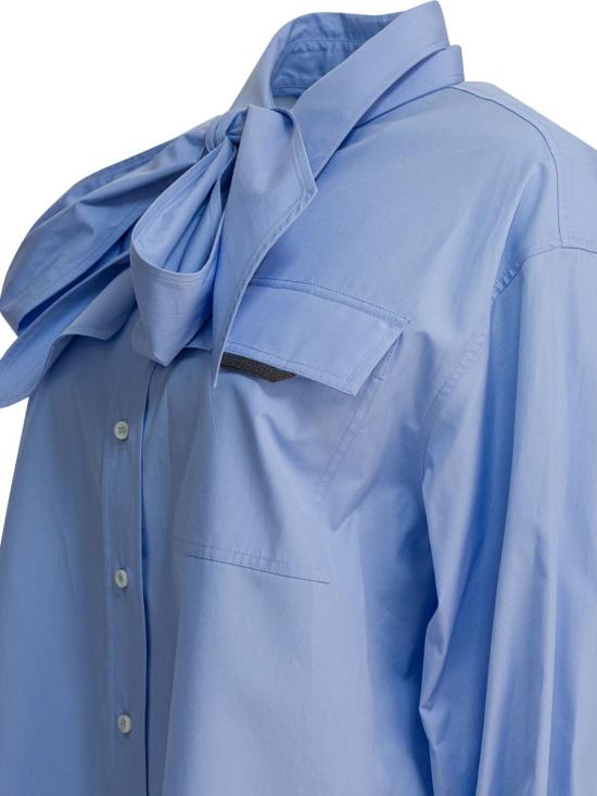 25FW 브루넬로 쿠치넬리 블라우스 MH772MY526C172 BLUE - BRUNELLO CUCINELLI