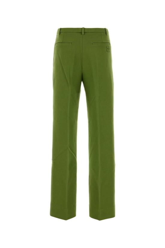 25FW 미우미우 스트레이트 팬츠 MP1931SOOO18FQ F0089 Green - MIU MIU