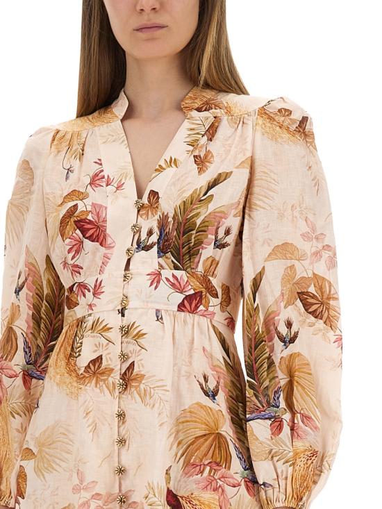 25FW 짐머만 원피스 5146DSS253 CRMPLMFLO BEIGE - ZIMMERMANN