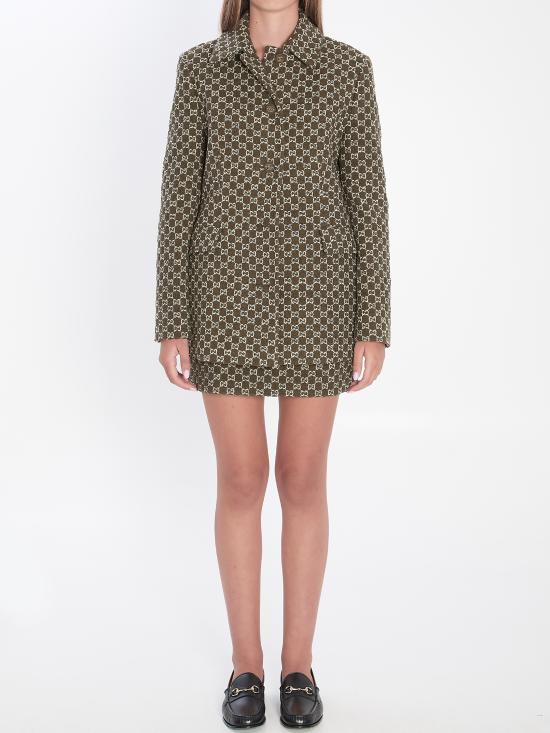 25FW 구찌 코튼 부클레 자켓 835539 ZASUE3027 GREEN - GUCCI