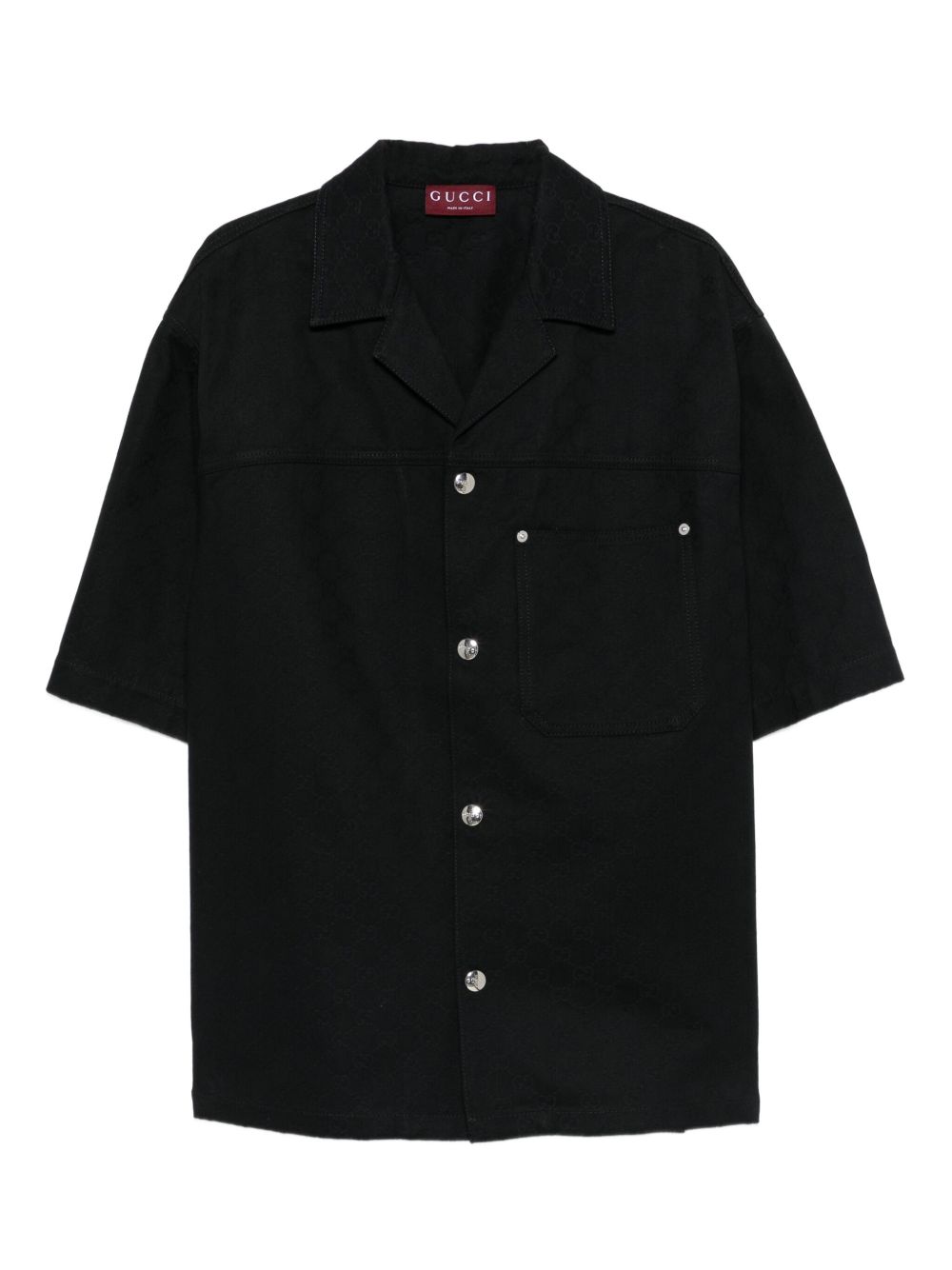 26FW 구찌 코튼 데님 자카드 셔츠 832581 XDDCG1000 BLACK