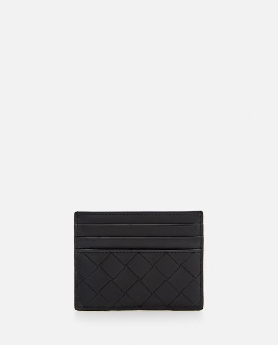 25FW 보테가베네타 인트레치아토 카드 지갑 795612 VCPQ38803 BLACK - BOTTEGA VENETA