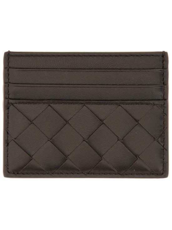 26FW 보테가베네타 인트레치아토 크레딧 카드 케이스 796324 VCPP32132 BROWN - BOTTEGA VENETA