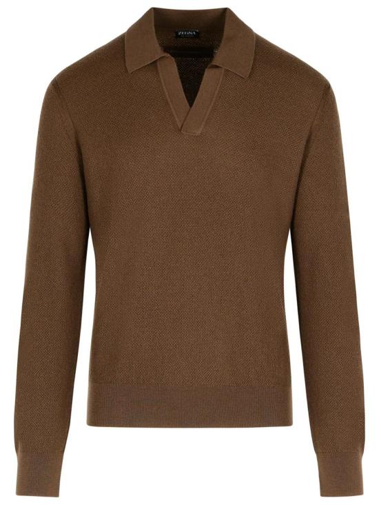 25FW 에르메네질도제냐 스웨터 RUGK93A2 131M06 BROWN