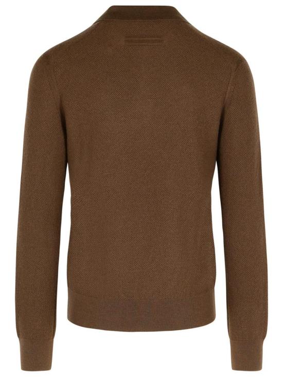 25FW 에르메네질도제냐 스웨터 RUGK93A2 131M06 BROWN - ERMENEGILDO ZEGNA