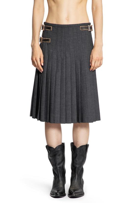 25FW 프라다 미디 스커트 P103ZE17N1 F0480 GREY