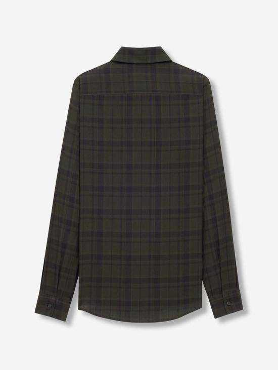 25FW 생로랑 긴팔 셔츠 838702Y33IB 2861FALKLAND CHECKS OD Red - SAINT LAURENT