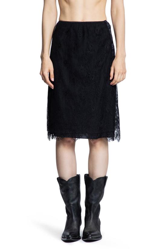 25FW 프라다 미디 스커트 P102Z17VM F0002 Black