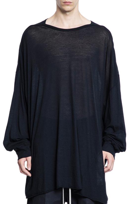 26SS 릭 오웬스 긴팔 티셔츠 RU02E1276UC 09 Black