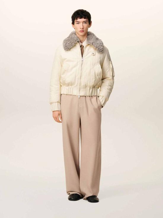 25FW 아미 가죽 자켓 H25UJK821 PA0035 185IVORY Beige - AMI