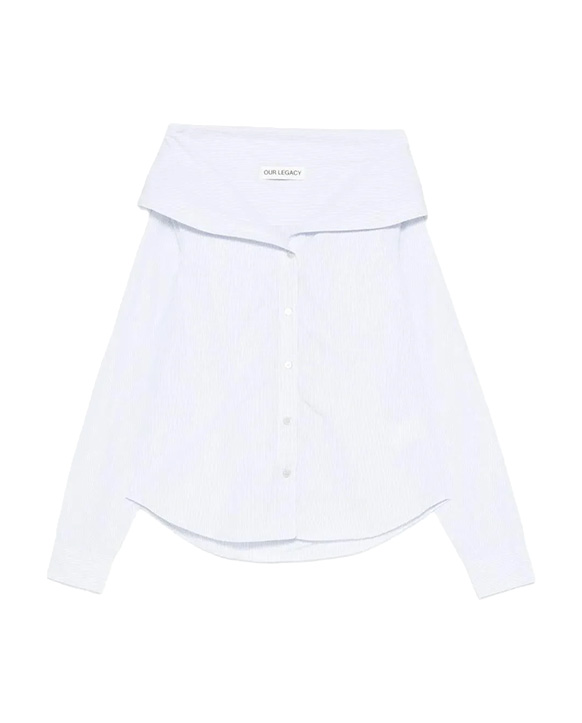 25FW 아워레가시 블라우스 W4252KD DINERPINSTRIPESUPERPOPLIN WHITE