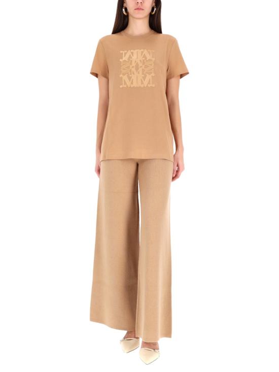 25FW 막스마라 BRAVO 엠브로이드 코튼 티셔츠 2521946032600 112009 BEIGE - MAX MARA