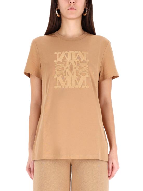 25FW 막스마라 BRAVO 엠브로이드 코튼 티셔츠 2521946032600 112009 BEIGE - MAX MARA