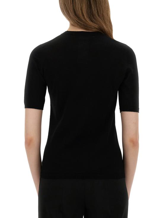 25FW 막스마라 GERICO 버진울 반소매 니트 탑 2521366161600 022002 BLACK - MAX MARA