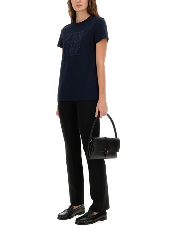 25FW 막스마라 BRAVO 엠브로이드 코튼 티셔츠 2521946032600 112007 BLUE - MAX MARA